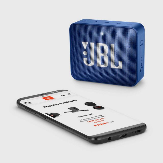 JBL GO 2 Portable Bluetooth Waterproof Speaker Blue