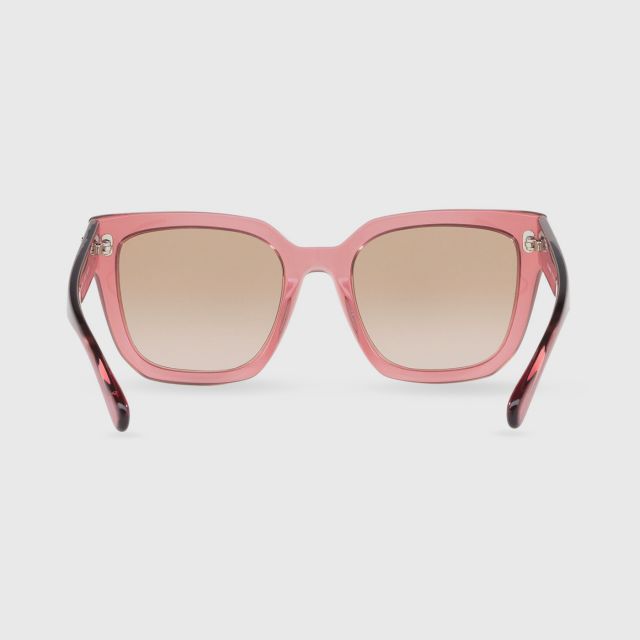 COACH Trans Pink Silver Pink Gradient Flash Female Sunglasses