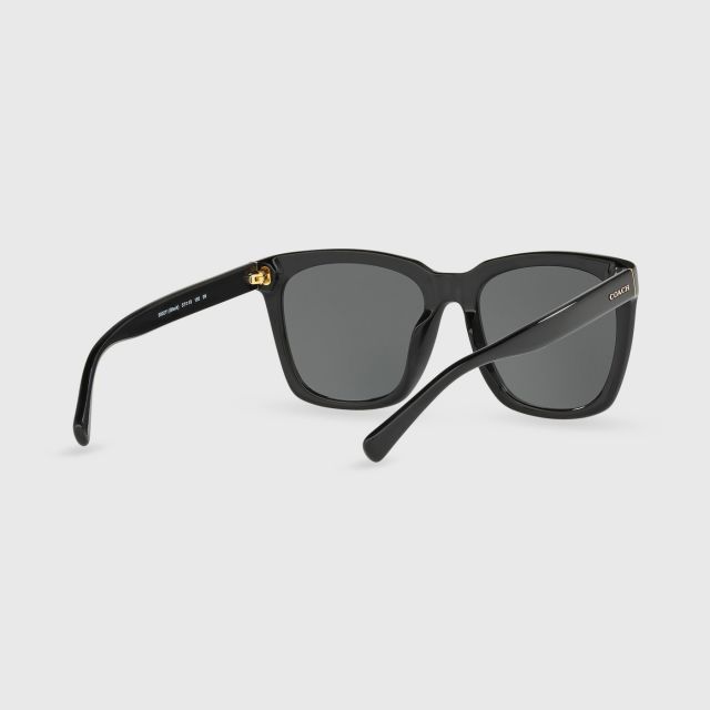 COACH Black Dark Grey Female Sunglasses