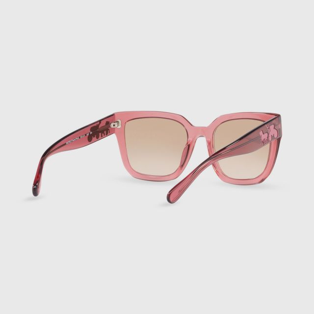 COACH Trans Pink Silver Pink Gradient Flash Female Sunglasses