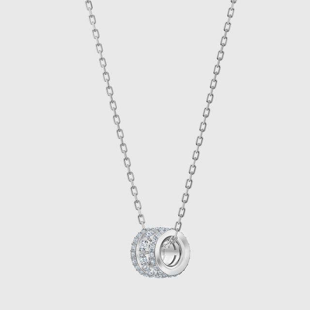 SWAROVSKI Further Pendant, White, Rhodium Plated (Home Delivery)
