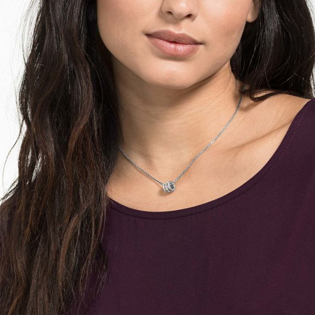 Swarovski further pendant white rhodium plated