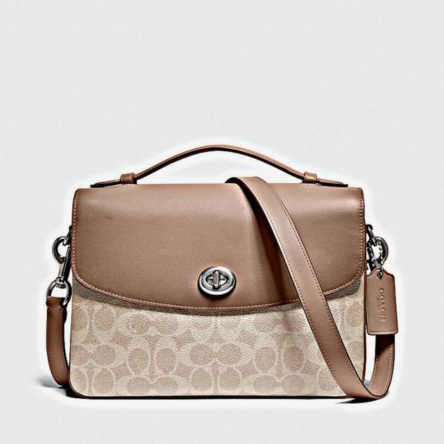 COACH Coated Canvas Signature Cassie Crossbody - LH/Sand Taupe