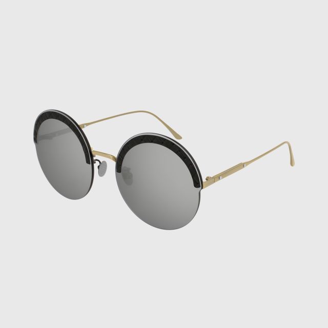 BOTTEGA VENETA Round Metal BV0208S-001 Sunglasses