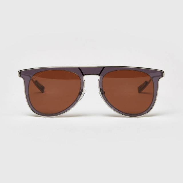 SALVATORE FERRAGAMO Grey Metal Sunglasses SF209S-060/5319