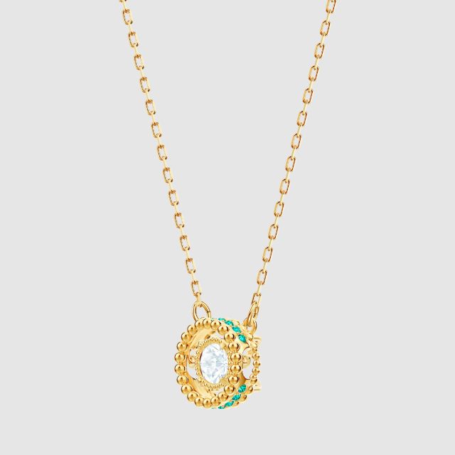 SWAROVSKI Oxygen Necklace Multi-colored Gold-tone plated (Home Delivery)