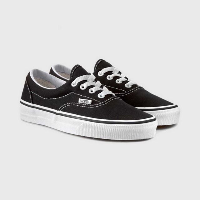 vans era black laces