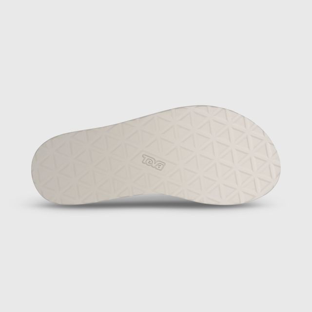 white teva flatforms