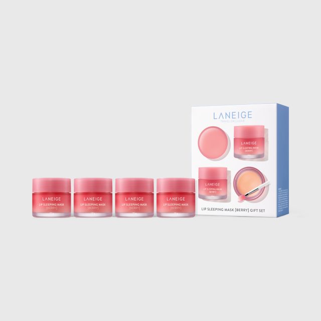 Laneige Lip Sleeping Mask Berry Gift Set 4 X 20g Seriya s aloe nature republic soothing & moisture aloe vera. laneige