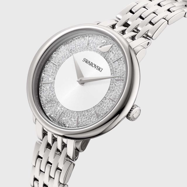 SWAROVSKI Crystalline Chic Watch, Metal bracelet, Silver tone