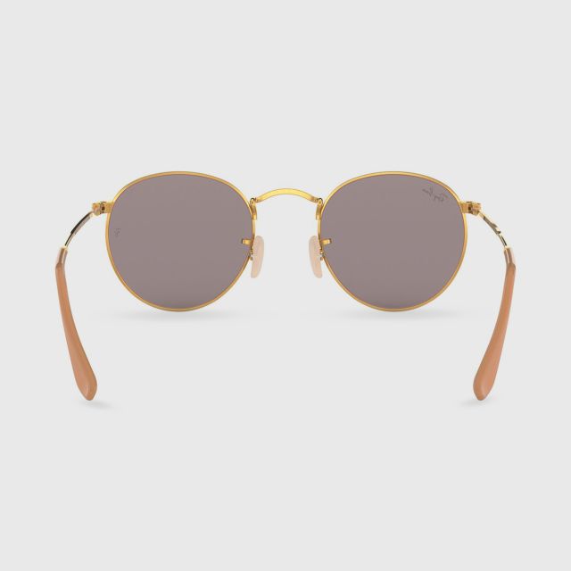 RAY-BAN Gold Round Metal