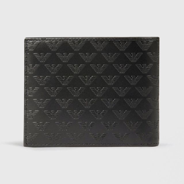 EMPORIO ARMANI Printed And Boarded Leather Wallet