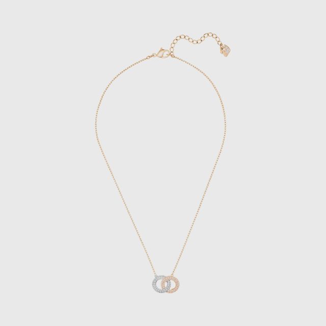SWAROVSKI Stone Necklace Multi colored Rose gold plating