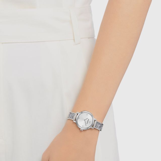SWAROVSKI Cosmic Rock Watch, Metal bracelet, White, Stainless 