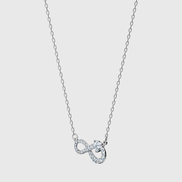 Swarovski infinity discount necklace gold