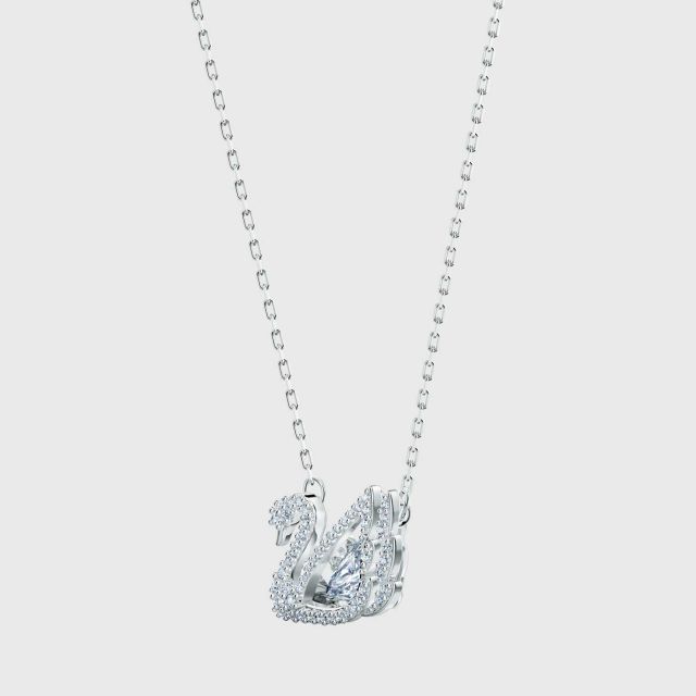 Swarovski white top swan necklace