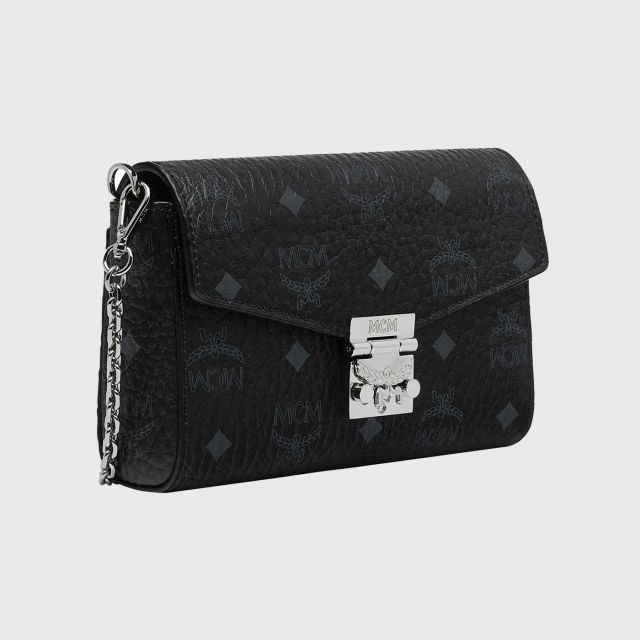 mcm millie visetos crossbody black
