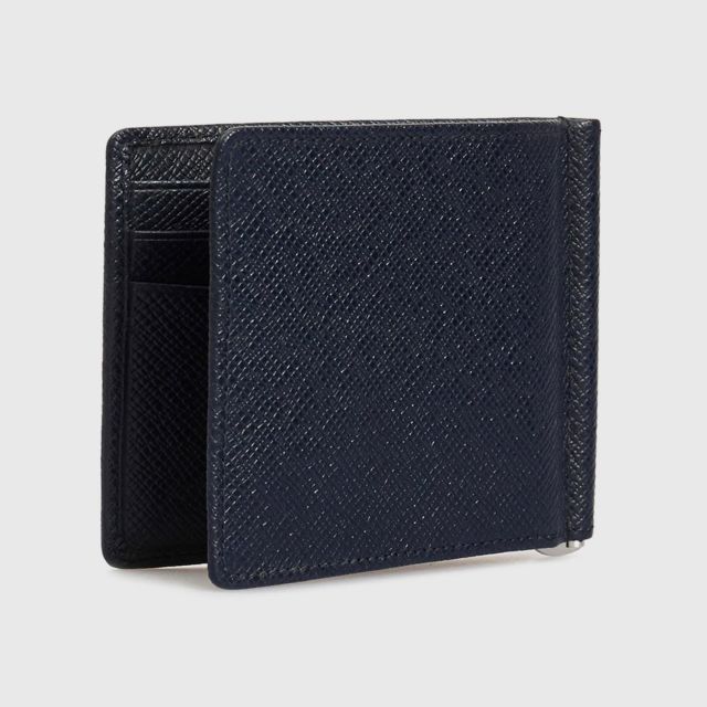 HUGO BOSS Signature Credit Card Holder Wallet - Dark Blue (Home Delivery)