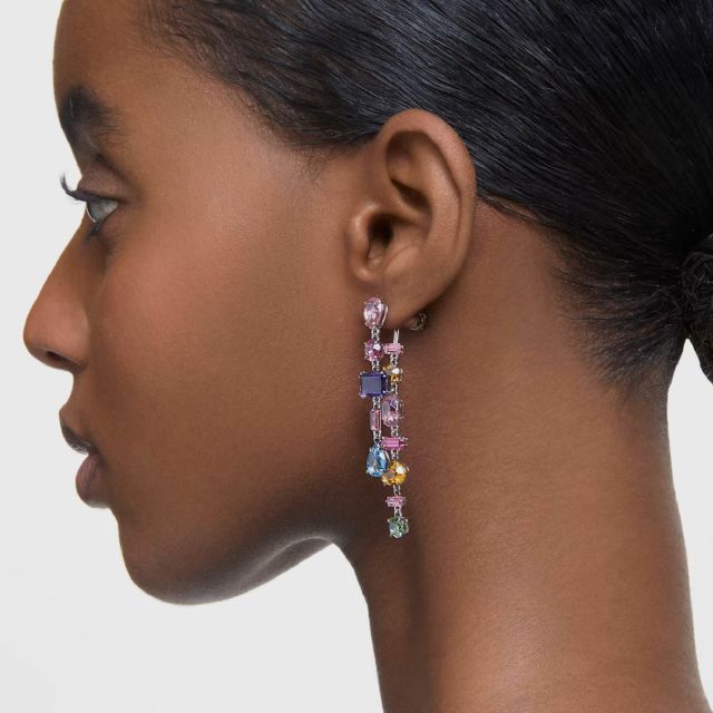 Swarovski asymmetrical earrings top