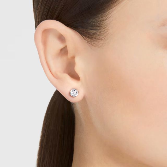 Round sales cut earrings