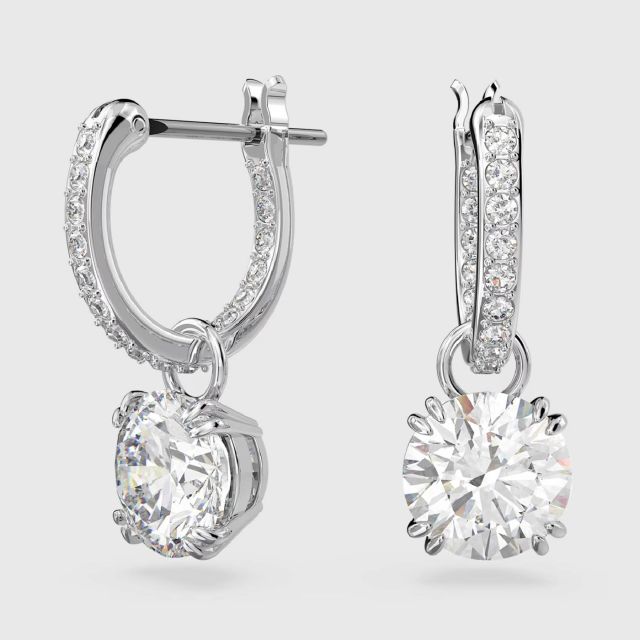Swarovski princess hot sale cut stud earrings