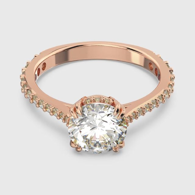 Pavé rose gold tone ring 2025