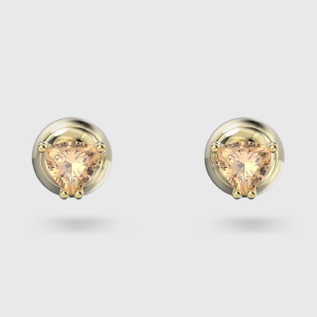 Swarovski gold stud earrings clearance