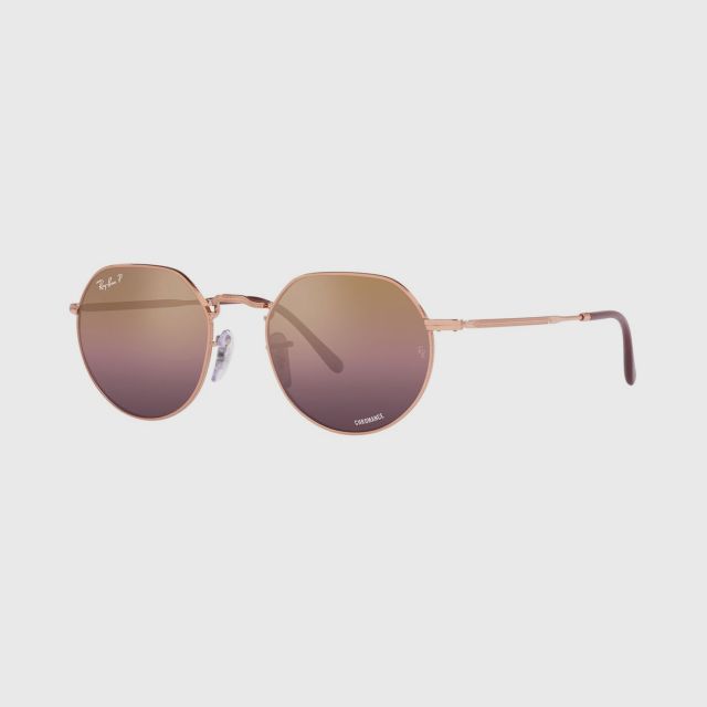 RAY-BAN Jack Rose Gold-Gold/Red Mirror Chromance 0RB3565 9202G9-51 ...