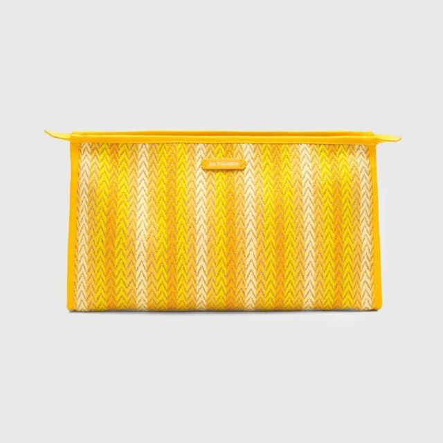 JIM THOMPSON Woven Stripe Travel Clutch - Yellow