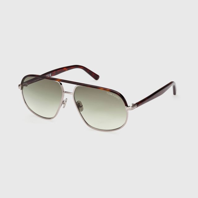 TOMFORD FT1019 Red Havana Frame and Green Lens Size 59
