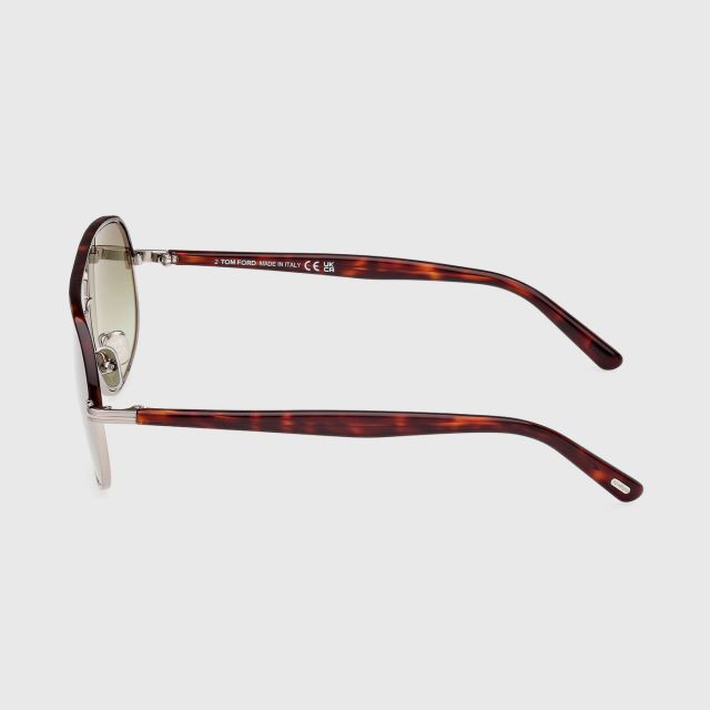 TOMFORD FT1019 Red Havana Frame and Green Lens Size 59