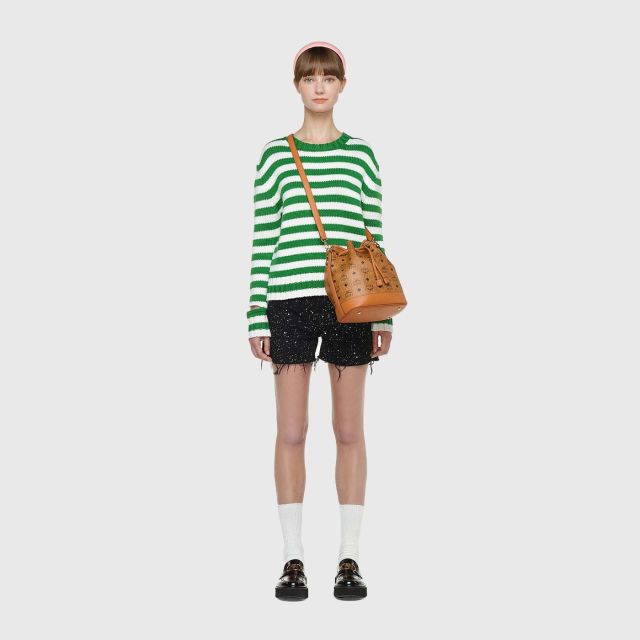 Mcm drawstring bucket bag store