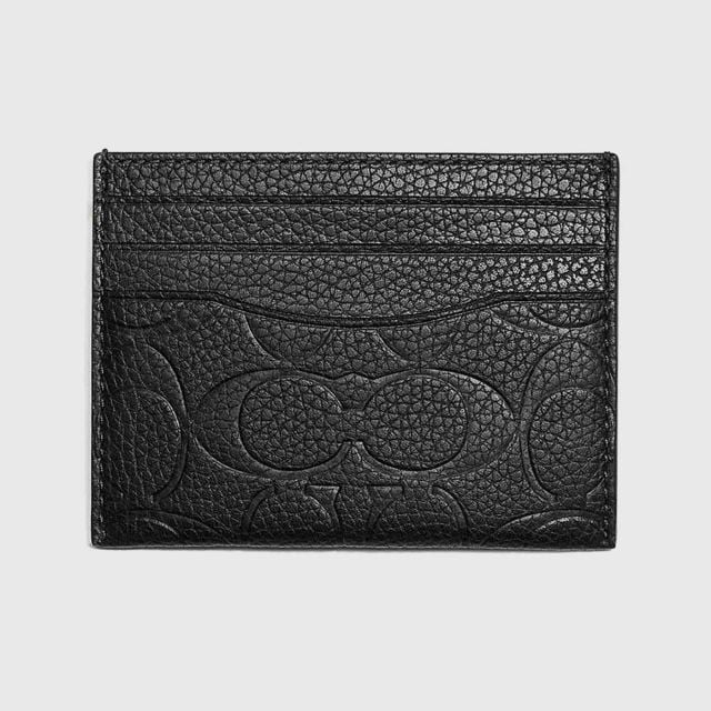 Coach signature best sale leather