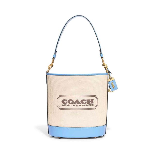 COACH Canvas Dakota Bucket Bag B4 Natural Canvas Pool