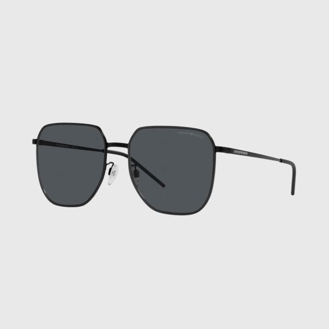 EMPORIO ARMANI Metal Matte Black Dark Grey Sunglasses 60