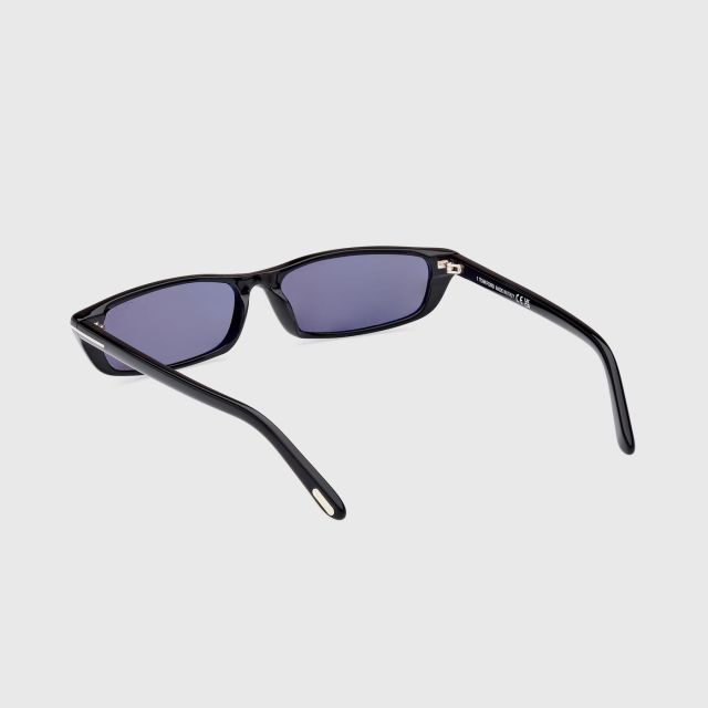 TOM FORD FT1058 Acetate Shiny Black Frame and Smoke Lens Sunglasses