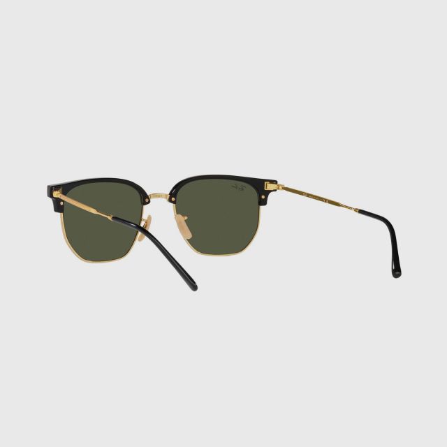RAY-BAN Injected Black on Arista Green Sunglasses - 55