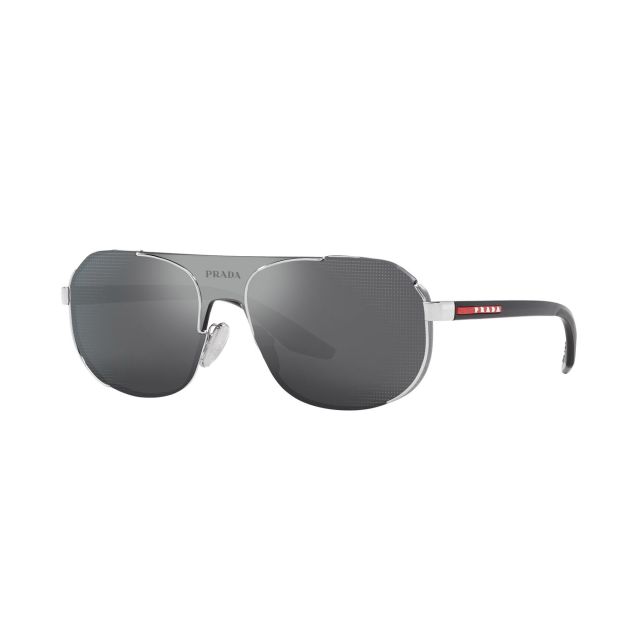 PRADA Linea Rossa 0PS 53YS Metal Sunglasses - Grey Mirror Black 40