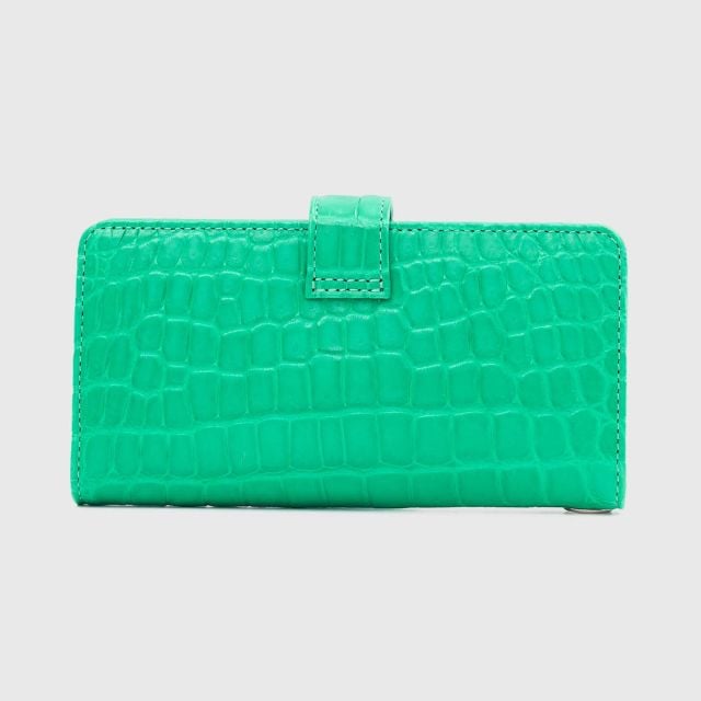 LONGLAI CR Belly Long Wallet with Strap - Green