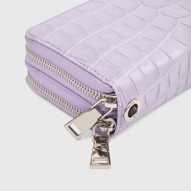 LONGLAI CR Belly Long Wallet with Chain - Violet