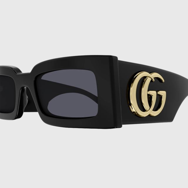 GUCCI Generation Sunglasses - Shiny Solid Black/Grey 53
