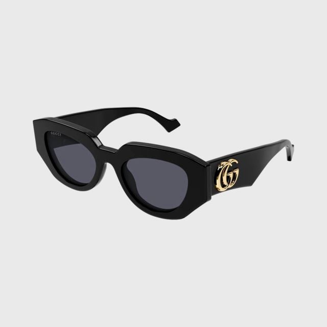 GUCCI Generation Sunglasses - Shiny Solid Black/Grey 51
