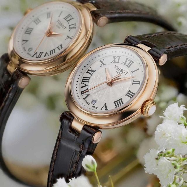 Tissot watch women's leather strap hotsell