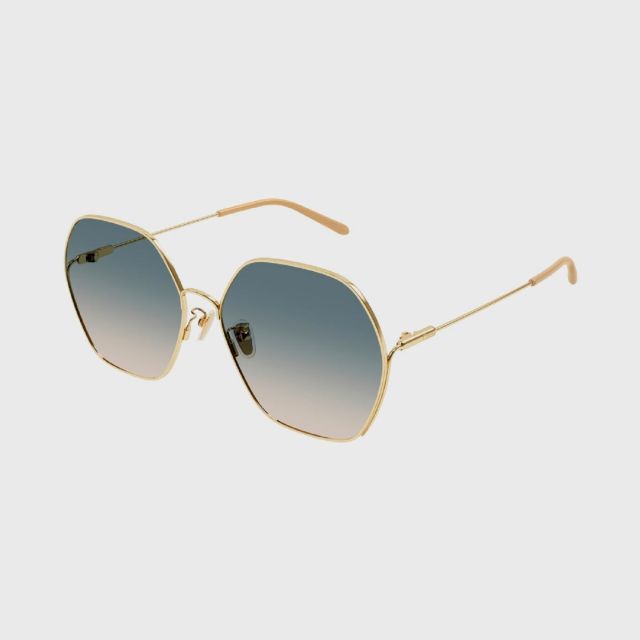 CHLOÉ Elys Sunglasses - Gold/Petroleum/Nude 59