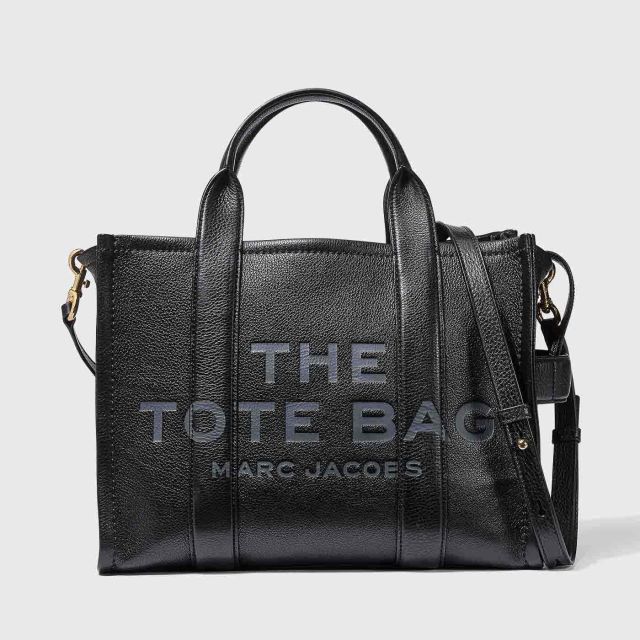 MARC JACOBS The Leather Medium Tote Bag - Black