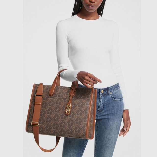 Mk logo deals tote bag