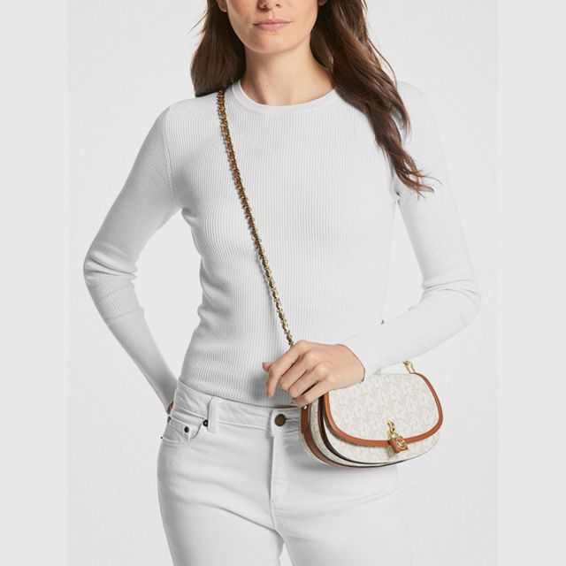 Michael kors 2025 white signature bag