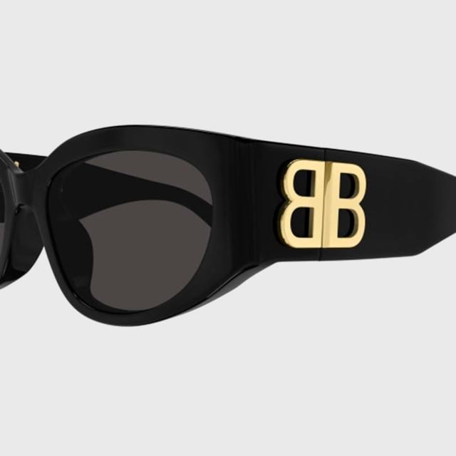 BALENCIAGA BB0324SK-002 Woman Sunglasses - Black/Grey 55