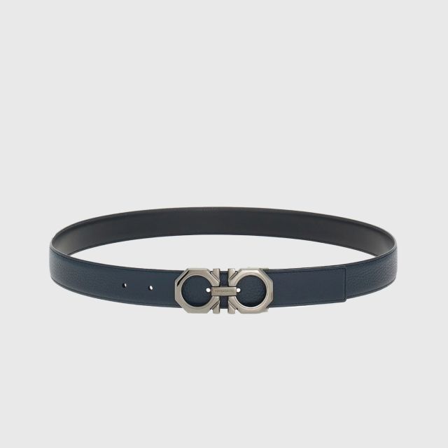 FERRAGAMO M.Belt Double Adjustable Size 105 - Blue