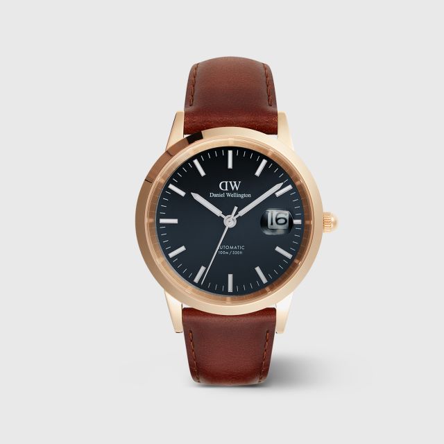 DANIEL WELLINGTON Iconic Automatic 40 St Mawes RG Arctic Enamel Brown